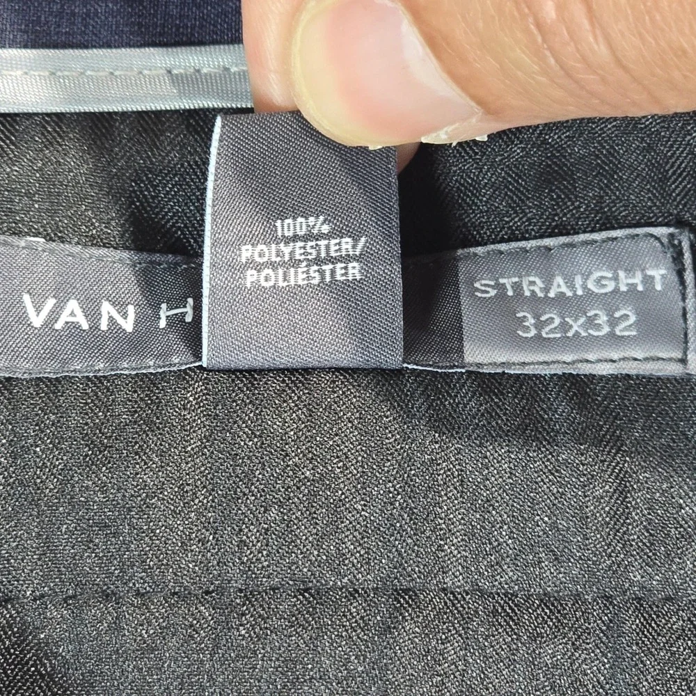 Van Heusen Mens Premium Non-Iron Straight Fit Dress Pants Ash Navy 32x32 536634